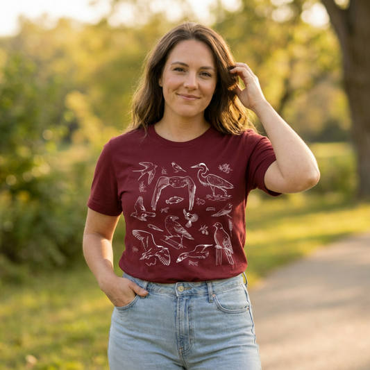 Vintage birds T-shirt - Unisex fit
